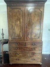 Antique mahogany linen for sale  MACCLESFIELD