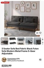 Comhoma seater velvet for sale  TIPTON
