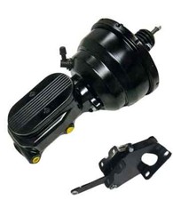 8" Dual PRETO Power Brake Booster + Ball Milled Master Cylinder Fairlane RETURN comprar usado  Enviando para Brazil