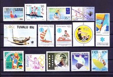 Usado, Lote de 38 selos de esportes aquáticos MNH, Olimpíadas, caiaque, surfe, todos diferentes comprar usado  Enviando para Brazil