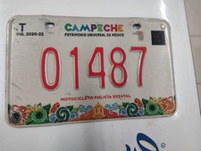 Placa de licença Campeche, México polícia motocicleta expirada mexicana   comprar usado  Enviando para Brazil