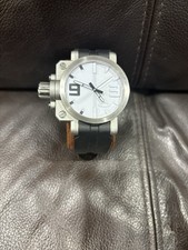 Caixa de câmbio masculina OAKLEY mostrador branco escovado caixa de relógio tamanho pulseira preta comprar usado  Enviando para Brazil