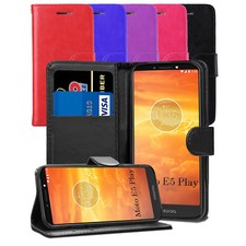Capa carteira de couro flip suporte telefone 5,2" para Motorola Moto E5 Play comprar usado  Enviando para Brazil