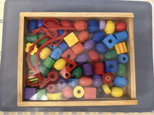 Auffädel spielsteine holz gebraucht kaufen  Roth