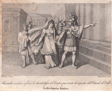 Antica stampa incisione usato  Roma