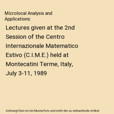 Microlocal analysis and gebraucht kaufen  Trebbin