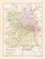 C1895 antique map for sale  WISBECH