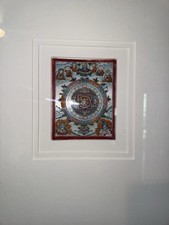 Mandala tibetana pintada em marfim emoldurada e tripla fosca comprar usado  Enviando para Brazil