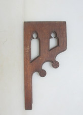 Painel de madeira esculpido antigo prateleira placa antiga gótica madeira igreja salvamento 16"H comprar usado  Enviando para Brazil