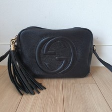 100% autêntico Gucci Disco Soho tiracolo couro preto + capa poeira comprar usado  Enviando para Brazil