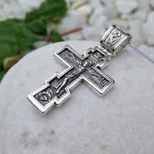 Novo Pingente Cruz Jesus Cristo Crucifixo Colar Ortodoxo Prata Esterlina 925 Masculino comprar usado  Enviando para Brazil
