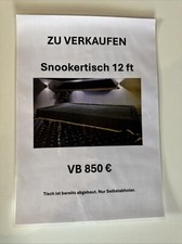 Snooker tisch 12ft gebraucht kaufen  Dierdorf