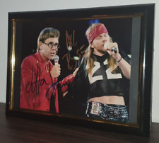 AXL ROSE & ELTON JOHN - ASSINADO À MÃO - FOTO COM CERTIFICADO DE AUTENTICIDADE - FOTO 8x10 - emoldurado comprar usado  Enviando para Brazil