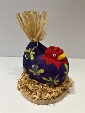 Arte folclórica navajo assinada aninhamento frango/galo roxo com vaga-lumes comprar usado  Enviando para Brazil