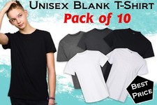 Camiseta unissex em branco (pacote com 10) camiseta venda inteira camiseta qualidade premium comprar usado  Enviando para Brazil