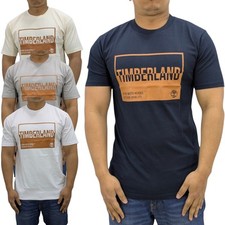 Usado, Camiseta masculina Timberland estampa logotipo gola redonda pulôver manga curta algodão nova comprar usado  Enviando para Brazil
