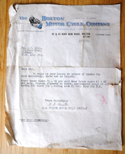 Bolton motor cycles for sale  EDGWARE
