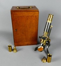 Vintage brass microscope for sale  UK