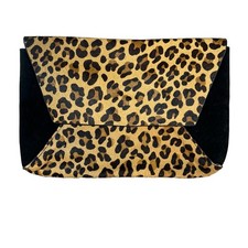 Bolsa de cabelo J Crew Clutch estilo envelope leopardo panturrilha 9,5 x 6 declaração noturna, usado comprar usado  Enviando para Brazil