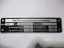 Typenschild plate schild gebraucht kaufen  Deutschland