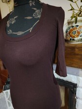 Wolford Okrągły dekolt Top Rozmiar Small S/P Brązowy Krótki rękaw Modal na sprzedaż  PL
