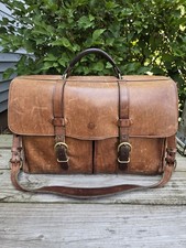 Usado, Pasta/bolsa de ombro masculina executiva de couro Glaser Designs San Francisco comprar usado  Enviando para Brazil