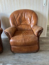 Fauteuil vintage cuir d'occasion  Fondettes