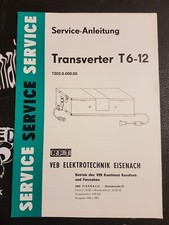 RFT Transverter T6-12 Service Anleitung VEB Eisenach comprar usado  Enviando para Brazil