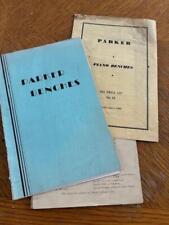 1937 Vintage Charles Parker Co. Parker Piano Benches Catalog Price List original comprar usado  Enviando para Brazil