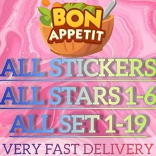 BON_APPETIT_MONO_POLY_MO_-GO_1_2_3_4_5_6_STARS_STICKERS ⚡️ENTREGA INSTANTÂNEA ⚡️! comprar usado  Enviando para Brazil