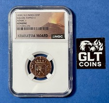 Moeda histórica rara genuína Krakatoa Hoard 1839-J Índias Orientais Holandesas 1 centavo NGC! comprar usado  Enviando para Brazil