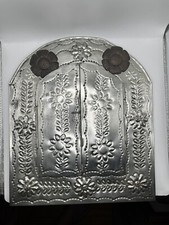 Usado, Espelho de estanho perfurado vintage mexicano arte folclórica com portas comprar usado  Enviando para Brazil