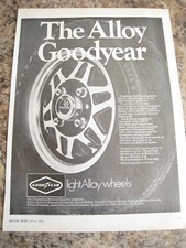 Usado, PNEUS DE RODAS DE LIGA LEVE GOODYEAR 1973 PÔSTER ANÚNCIO ARQUIVO A4 12 comprar usado  Enviando para Brazil