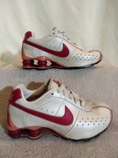 Usado, Tênis de couro Nike KIDS Shox NZ 'branco vermelho', tamanho: 4,5Y #US40-2 comprar usado  Enviando para Brazil