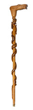 Wood carved cane d'occasion  Expédié en Belgium