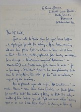 Carta Firmada Y Escrita A Mano De Peter Benson comprar usado  Enviando para Brazil