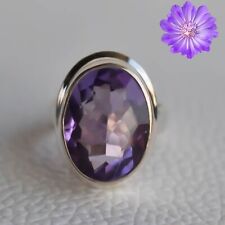 Anillo de plata esterlina 925 con piedras preciosas de amatista hecho a mano anillo de joyería para regalo segunda mano  Embacar hacia Mexico