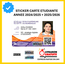 Autocollant carte étudiant d'occasion  France