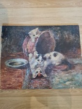 Antique painting kittens d'occasion  Florenville