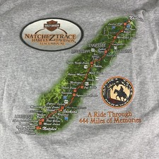 Usado, Camiseta masculina Harley Davidson 2XL cinza manga curta Natchez Trace Nashville Ride comprar usado  Enviando para Brazil