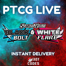 Black Bolt & White Flare Codes Booster Pokemon TCG Live Pack Entrega instantânea comprar usado  Enviando para Brazil