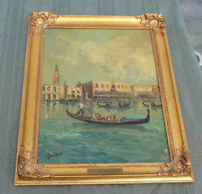 ~ORIGINAL~ITALIANO~"GONDOLA~"ACEITE~PINTURA~EN~LIENZO~ARTISTA~FIRMADO~"L. ROLLAND"~ segunda mano  Embacar hacia Argentina