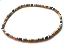 Colar branco preto homens de madeira handmake choker real madeira frisado presente para crianças comprar usado  Enviando para Brazil
