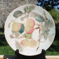 Ancienne assiette barbotine d'occasion  Cerisy-la-Salle