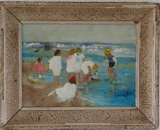 Tableau huile bois d'occasion  Montluçon