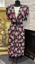 Vestido de festa vintage anos 80 Cottage Core floral jardim com cinto por RJ Steven tamanho 1 comprar usado  Enviando para Brazil
