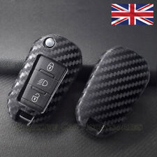 Usado, Capa chave fibra de carbono para Peugeot 208 301 308 508 2008 3008 estojo fob carro s11cf comprar usado  Enviando para Brazil