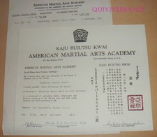 DIPL042 - American Martial Arts Academy Diploma 1971 faixa preta Kaju Bujutsu comprar usado  Enviando para Brazil