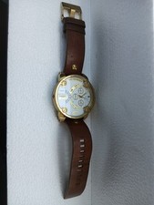 Relógio cronógrafo DIESEL Little Daddy DZ7288 prata ouro marrom 2,4 polegadas masculino, usado comprar usado  Enviando para Brazil