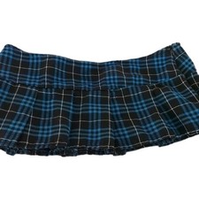 Saia plissada azul gótico Avidlove micro mini xadrez tartan estudante tamanho P comprar usado  Enviando para Brazil